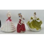 Royal Doulton Lady Figures Lynne HN2329, Susan HN3050 & Christmas Morn HN1992(3)