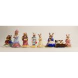 Royal Doulton Boxed Bunnykins figures to include Sleigh Ride BD4, Sundial DB213, Polly Db71, Clean