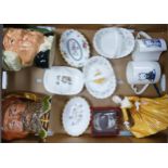 A mixed collection of items to include Royal Doulton & Beswick large character jugs, Royal doulton