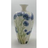 Moorcroft Florian Ware Blue Poppy design vase, restored, height 21cm