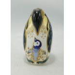 Royal Crown derby Penguin Paperweight: gold stopper