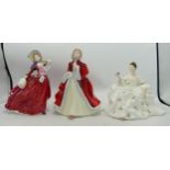 Royal Doulton Lady Figures Autumn Breezes Hn1934, My Love Hn2339 & Racheal Hn2936(3)