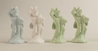 John Bell for Minton Group of Four Chess pieces, each 8.5cm