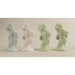 John Bell for Minton Group of Four Chess pieces, each 8.5cm