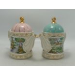Two Sadler Sporting Scenes teapots(2)