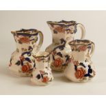 Set of four Mason's Mandalay graduated jugs. Height of tallest 16cm