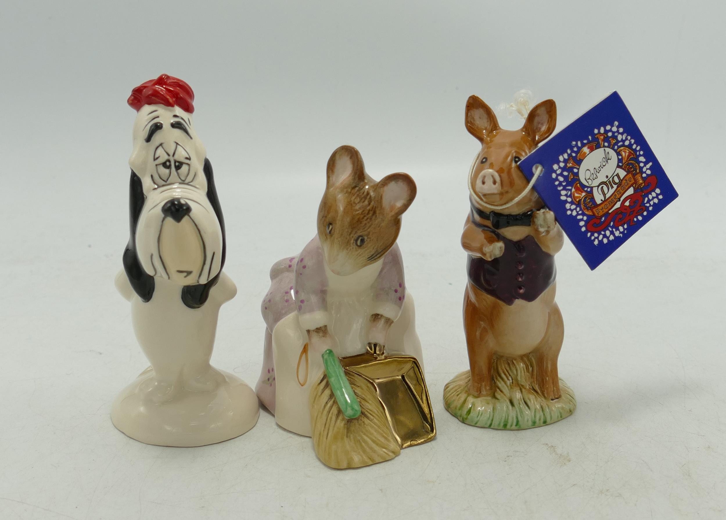 John Beswick Limited Edition UKI Figure Droopy, Beswick Pig Promenade figure James & Beatrix