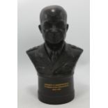 Wedgwood black Basalt bust of Dwight D. Eisenhower: Height 22cm. Boxed
