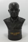 Wedgwood black Basalt bust of Dwight D. Eisenhower: Height 22cm. Boxed