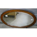 Wooden Framed Oval Mirror
