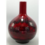 Royal Doulton Flambe Woodcut Vase 1618, height 24cm