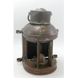 Improved Combinations Naval Launch Lamp Lantern, height 23cm with burner but no glass