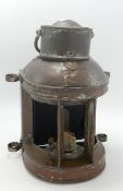 Improved Combinations Naval Launch Lamp Lantern, height 23cm with burner but no glass