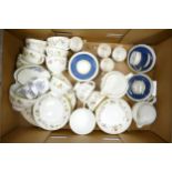 Wedgwood Mirabelle patterned tea set together with Crown Staffordshire Gilt Decorated Coffee