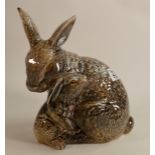 Anita Harris Rabbit & Baby figure. Height 25cm width 21cm, gold signed to base