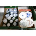 A collection of Sadlers , Masons & Wedgwood Blue & White teaware together with similar ironstone