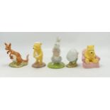 Royal Doulton Winnie The Pooh Figures Kanga, and Roo, Piglet & the Balloon, Pooh lights the