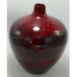 Royal Doulton Flambe Woodcut Vase 1616, height 23cm