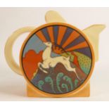 Carltonware Art Deco Leaping Deer Teapot , Limited edition 21 of 50, height 15cm