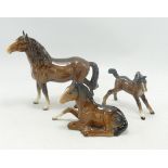 Two Beswick Foals & Small Horse(3)