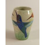 Dennis China Works, Limited Edition Vase decorated with Kingfishers, height 13cm
