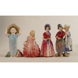 Royal Doulton Small Figures Make Believe HN2225, Diana Hn1986 & early Rose HN1368, together with