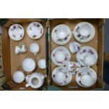 A collection of Royal Worcester Evesham patterned tea ware(2 trays)