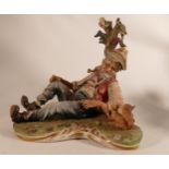 Capodimonte Tramp figure. Height 28cm