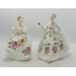 Royal Doulton Lady Figures Marilyn Hn3002 & Diana Hn2468(2)