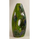 Anita Harris Vineyard Peephole vase. Height 32.5cm , gold signed to base