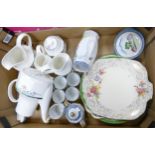 A mixed collection of items to include Royal Doulton Juno Patterned tea ware, Japanese style teaware