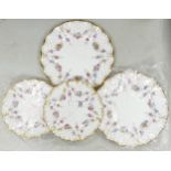 Royal Crown Derby Antoinette patterned Plates, largest 27cm(4)