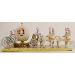 Royal Doulton Walt Disney Showcase Large Tableau Model of Cinderella's Coach, Off to the Ball (