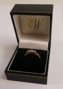 18ct hallmarked gold diamond trilogy (3 stone) set ring, diamond weight 0.5ct appx, ring weight 2.
