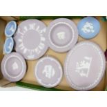 A collection of Lilac & Blue Wedgwood Jasperware