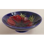 Moorcroft Clematis small footed bowl. Diameter 9cm, height 4cm