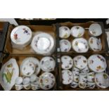 A large collection of Royal Worcester Evesham patterned Tea & Dinnerware(4 trays)