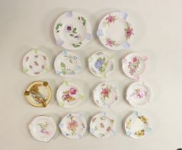 A collection of Shelley Items to include 14 pin dishes in various shapes & designs
