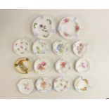 A collection of Shelley Items to include 14 pin dishes in various shapes & designs