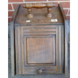 Antique Wooden Coal Scuttle, no liner