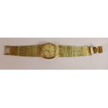 Rotary 1970s Gentlemans gold plated quartz date wristwatch, not working.