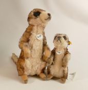 Steiff Meerkat Mungo together with a smaller one Cockie (2)