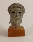 Pottery Reproduction bust of Ancient Greek head of a bearded man