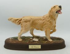 Royal Doulton Dog Figure The Retriever on ceramic plinth