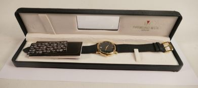Raymond Weil gentlemans designer wristwatch, boxed with paperwork.