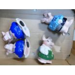 Four Wade Natwest Money Box Pigs(4)