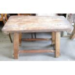 Period Heavy Pine Farmhouse bench