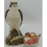 A Royal Doulton Whyte and Mackay Whisky decanter (empty) and a Royal Crown Derby pheasant