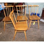 Set of 4 Ercol style dining chairs.