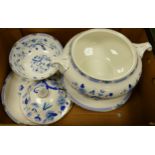 Royal Grafton Dynasty Patterned Very Large Soup Tureen & Plate, together with similar lare plate &